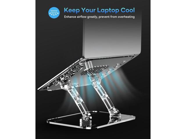 Adjustable Foldable Laptop Stand, Portable Ergonomic Computer Stand for Laptop, Compatible with 10 to 15.6 Inches Notebook Computers