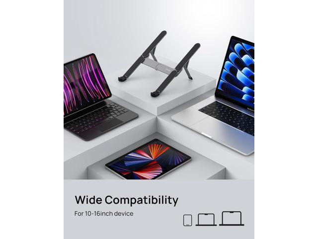 SODI Ultra Compact Foldable Laptop Stand - Portable Laptop Stand for Desk & Travel Use, Ergonomic Aluminum Computer Stand Holder with Adjustable...