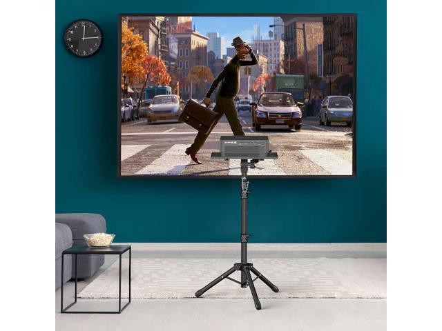 Projector Stand - Adjustable Height 22 to 63 Inches, Tripod for Laptop & Projector, Outdoor Movies