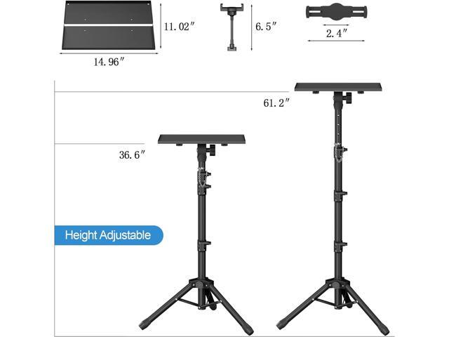 Projector Stand - Adjustable Height 22 to 63 Inches, Tripod for Laptop & Projector, Outdoor Movies