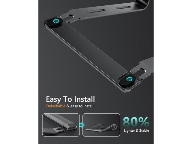 Ergonomic Laptop Stand for Desk, Ergonomic Computer Stand with Wrist Rest, Aluminum Portable Laptop Stands Holder Mount for MacBook Air Pro, All...