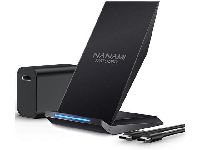 NANAMI Fast Wireless Charger with USB Phone Charger, Qi Certified Charging Stand with 20W PD Adapter for iPhone 17/17 Pro/17 Pro Max/16/16...