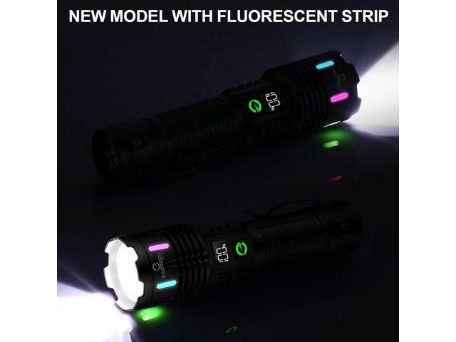 Esgreen Rechargeable Flashlights High Lumens 2000 Single 2 Modes, Super Bright LED Flashlight USB C Long Distance 3280ft, Powerful Long Lasting 10H...