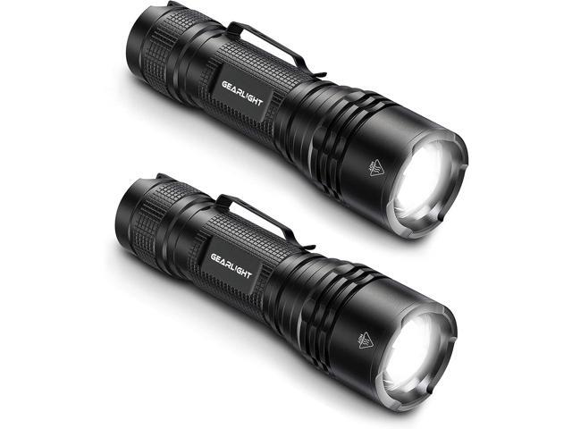 GearLight LED Tactical Flashlights High Lumens - Mini Flashlights for EDC Carry - Compact Powerful Emergency Flashlight Made from Military-Grade.