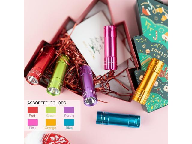 KunHe 60 Pack Small Mini Cheap Flashlight for Kids with Batteries Aluminum Bulk Flashlights for Party Favor Camping Essentials Emergency Power...