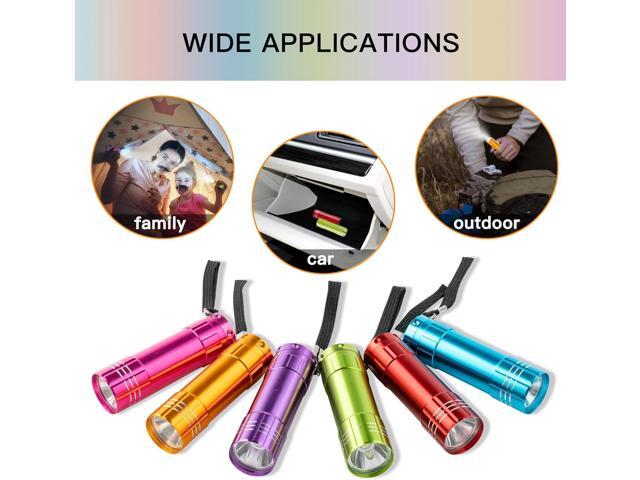 KunHe 60 Pack Small Mini Cheap Flashlight for Kids with Batteries Aluminum Bulk Flashlights for Party Favor Camping Essentials Emergency Power...