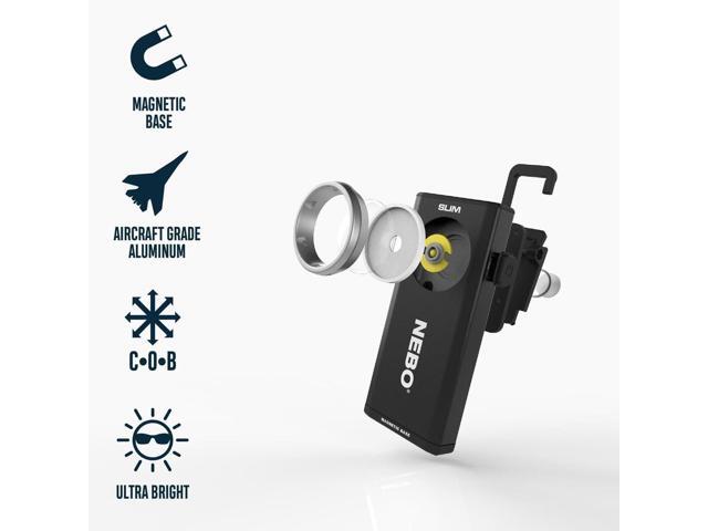 NEBO SLIM Pocket Flashlight 500 Lumens, Rechargeable Mini EDC Work Light, Magnetic Base & Dimmable Brightness, Durable & Water Resistant,...