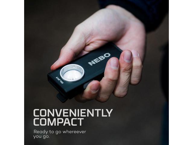 NEBO SLIM Pocket Flashlight 500 Lumens, Rechargeable Mini EDC Work Light, Magnetic Base & Dimmable Brightness, Durable & Water Resistant,...