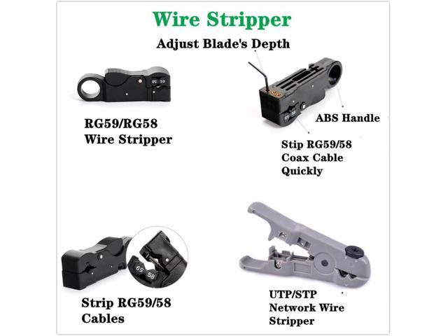 Network Tool Kit for Cat5 Cat5e Cat6, 11 in 1 Portable Ethernet Cable Crimper Kit with a Ethernet Crimping Tool, 8p8c 6p6c Connectors rj45 rj11...