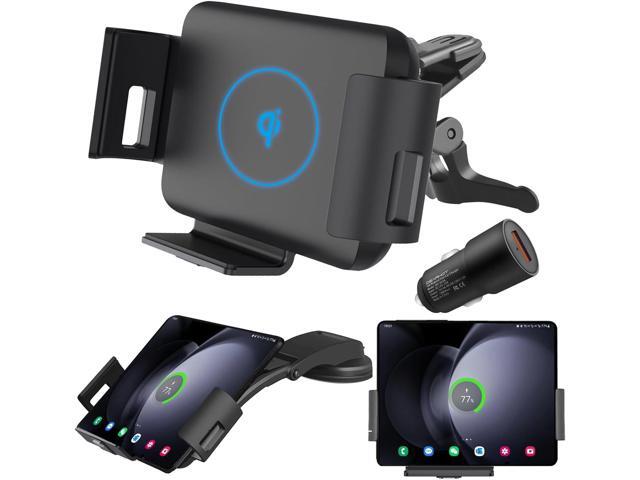 15W Qi Wireless Car Charger Mount Holder Compatible for Samsung Galaxy Z Fold7 Fold6 Fold5 Fold4 Fold3 Fold2 Fold 4.3in-6.9in Phone Auto Clamp Fast... 15W Qi Wireless Car Charger Mount Holder Compatible for Samsung Galaxy Z Fold7 Fold6 Fold5 Fold4 Fold3 Fold2 Fold 4.3in-6.9in Phone Auto Clamp Fast...