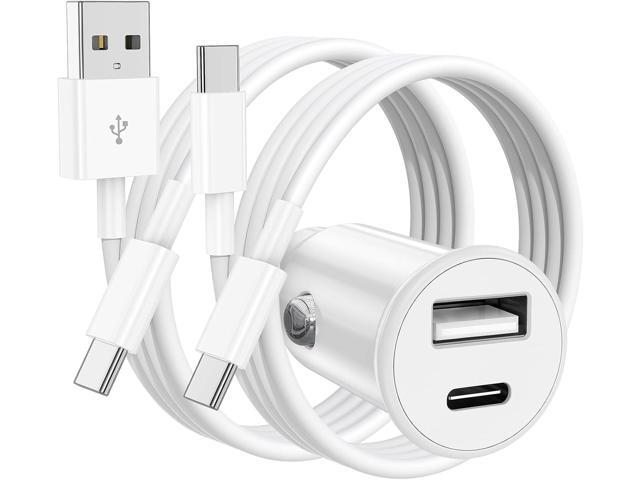 USB C Car Charger for iPhone 16 15 Pro Max, 40W Dual Port USB-C & USB-A Car Fast Charging Adapter, 2X3FT C to C Cable & A to C Carplay Cable for...