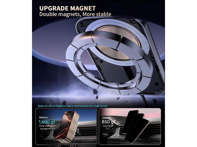 for for MagSafe Car Mount Charger with Adapter, 360° Rotation Magnetic Wireless iPhone Car Charger for Air Vent, Compatible with iPhone...