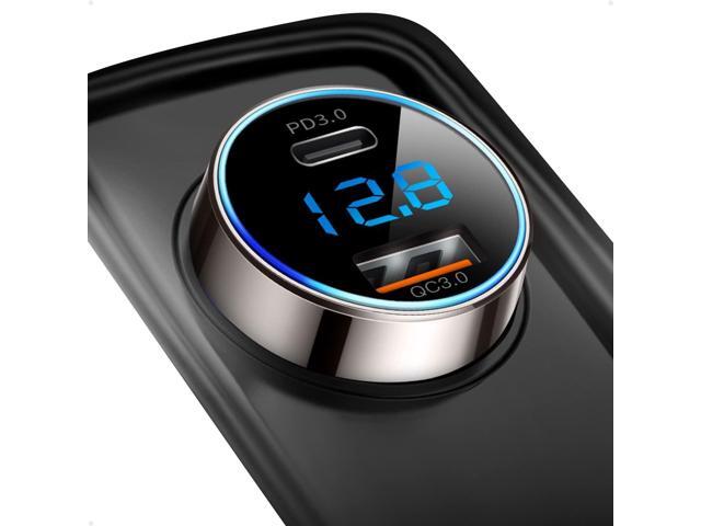 [Pure Copper] USB C Car Charger, SUPERONE 45W Dual USB Car Charger Adapter with 27W/20W PD Port, Fast QC3.0 LED Voltmeter for iPhone 15 14 13...