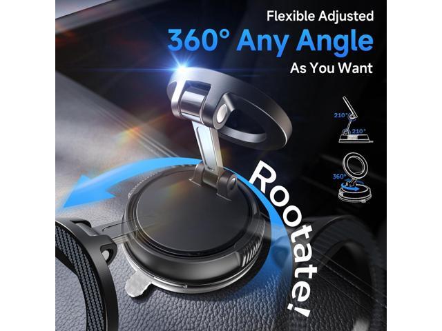 Car Phone Holder for Magsafe [78+LBS Strongest Suction & 2400gf Strongest Magnetic] 360° Adjustable Car Phone Mount, Phone Holders for Your Car for...