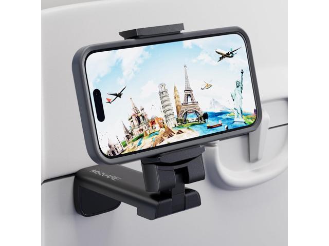 MiiKARE Airplane Travel Essentials Phone Holder, Universal Handsfree Phone Mount for Flying with 360 Degree Rotation, Accessory for Airplane,...