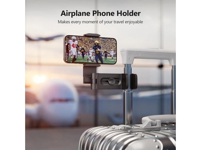 MiiKARE Airplane Travel Essentials Phone Holder, Universal Handsfree Phone Mount for Flying with 360 Degree Rotation, Accessory for Airplane,...