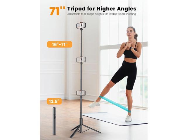 71' Phone Tripod, NT79 Extendable Selfie Stick for Cell PhoneCamera, Tripod Stand with Remote for Video Recording, Phone Holder Tripod Compatible...