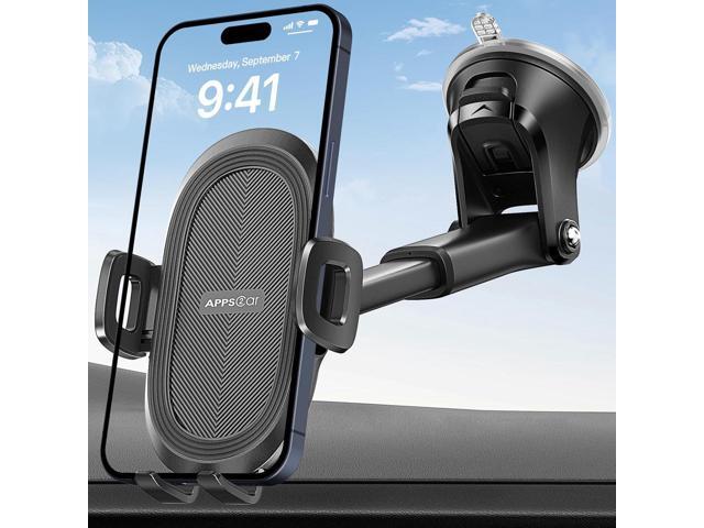 APPS2Car Suction Cup Phone Mount, Universal Phone Holders for Your Car Windshield/Dashboard/Window, Cell Phone Holder Car with Sticky Gel Pad,.