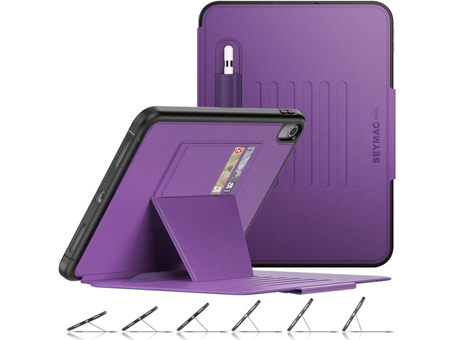 SEYMAC stock Case for iPad (A16) 11th/10th Generation 11''/10.9'', Strong Magnetic Auto Sleep Shockproof Case with Absorbing Multi-Angles Stand,...