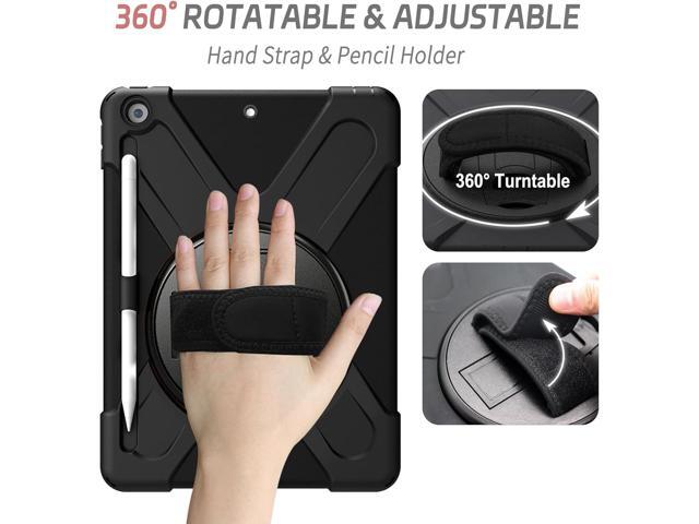 ZenRich Shockproof Case for iPad 9th/8th/7th Generation 10.2 inch 2021/2020/2019, Heavy Duty Rugged Case with Pencil Holder/360° Rotating...