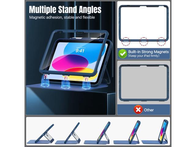 MoKo for iPad 11-inch (A16) 11th Generation Case 2025/ iPad 10th Generation Case with Pencil Holder 2022 10.9 inch, Built-in Screen Protector Clear...