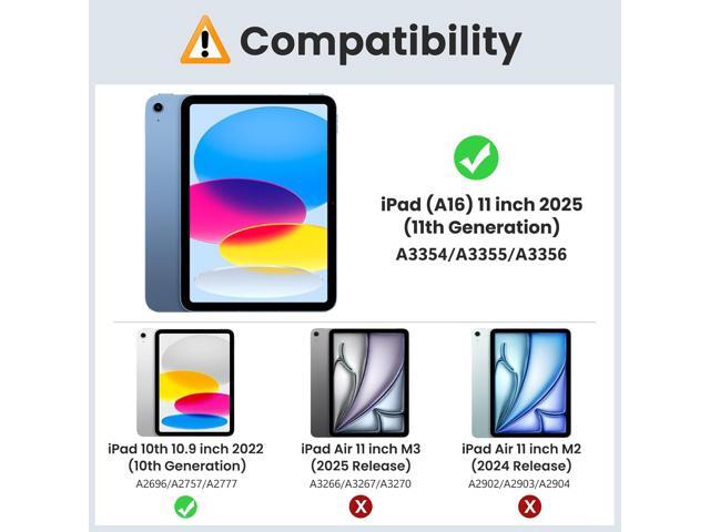 MoKo Case for iPad (A16) 11th Generation 11 Inch 2025, iPad 10th Generation 10.9 inch 2022, Slim Stand Protective Cover with Hard PC Translucent...