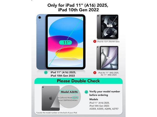 ESR for iPad (A16) 11th Generation Case 11 Inch 2025, iPad 10th Generation Case 10.9 inch 2022, Vertical Stand Cover, Multi Stand Angles,...