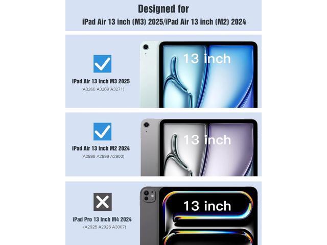 TiMOVO Case for iPad Air 13 Inch (M3/M2-2025/2024), Slim Stand Cover for iPad Air 13-inch, Support Touch ID, Auto Wake/Sleep Smart Shell with...