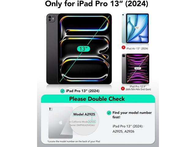 ESR for iPad Pro 13 Inch Case M4(2024), Powerful Magnetic Attachment, Slim Trifold Stand Case, Supports Pencil Pro and Pencil(USB-C), Auto...