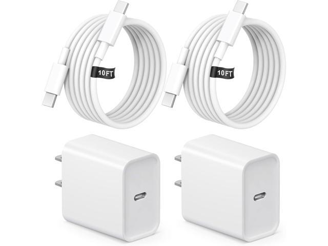 10FT iPhone 17 16 15 Charger Fast Charging USB C Charger Block Type C Chagrer Fast Charging 2-Pack for iPhone 17/17 Plus/17 Pro/17 Pro Max/iPhone...