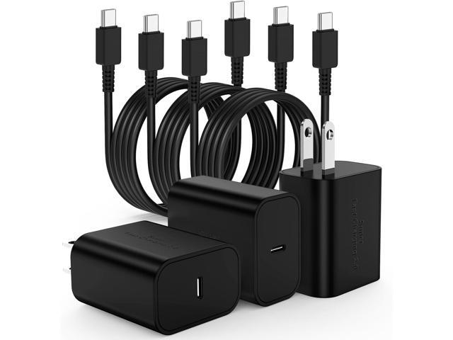 3Pack 45W USB C Charger for Samsung Galaxy S24 Ultra, Super Quite Fast Charging Type C Block with 6FT C to C Cord for Samsung Galaxy Tab S9 S8 S23...