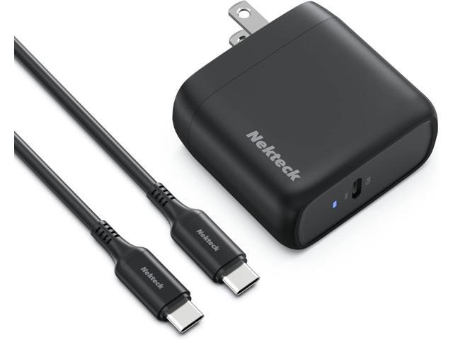 Nekteck 65W GaN II USB-C Fast Charger [USB-IF Certified] - PD 3.0 PPS, Foldable & Compact, 6.6ft Cable - Compatible with iPhone 15, MacBook...