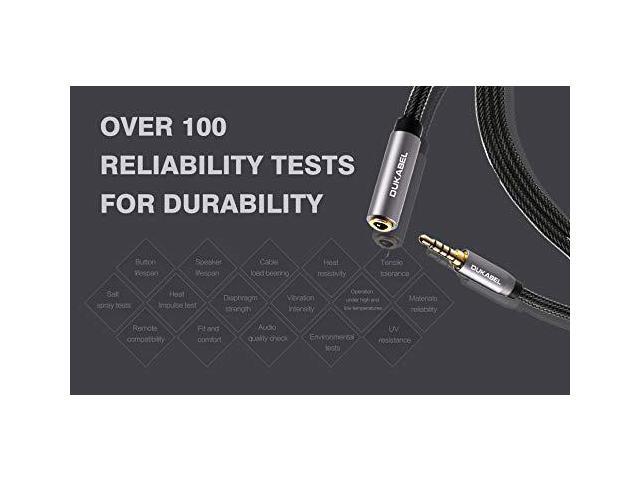 KEHIPI 3.5mm Extension Cord (8 Feet/2.4Meters) TRRS 4-Pole Headphone Extension Male to Female Mic-Supported 3.5mm Audio Extender for Smartphones,...