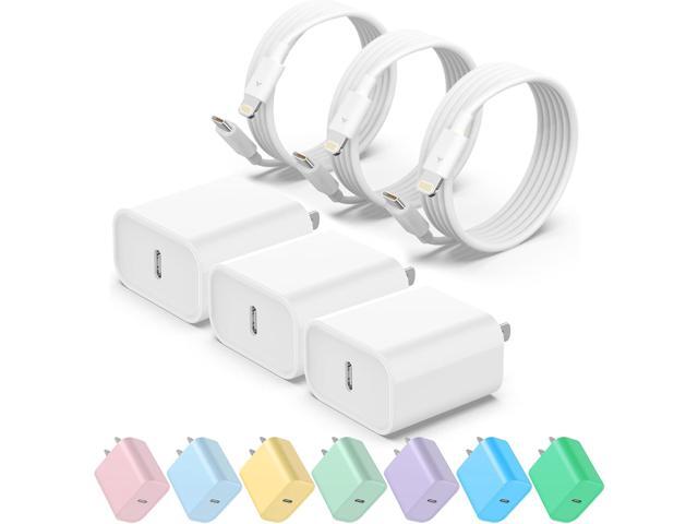 USB C Fast Charger, 3 Pack 20W USB-C Power Adapter with 3 Pack 6FT Type C to Lightning Cable for iPhone 14/13 Pro/13/12/12 Mini/12 Pro Max/11 Pro