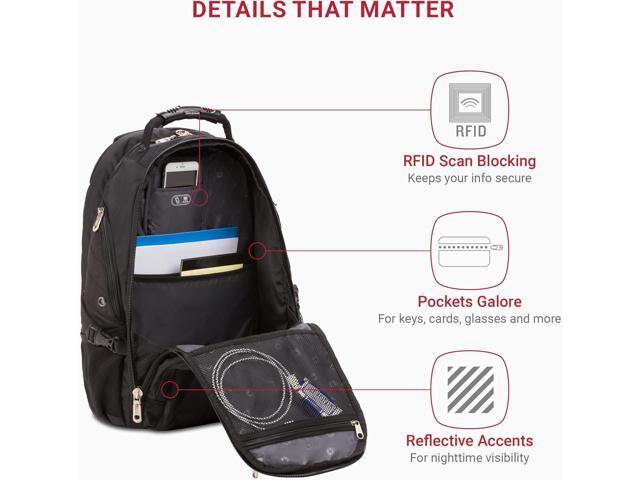 SwissGear 1900 Scansmart TSA 17 Laptop Backpack, Black, 19-Inch