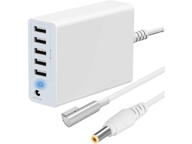 110W GaN 5 Port USB Fast Charger,USB/AC Wall Charger Power,110W Power Adapter L-Tip Replacement for Old 13/15/17 inch Mac Book Pro Mid-2012, Before...