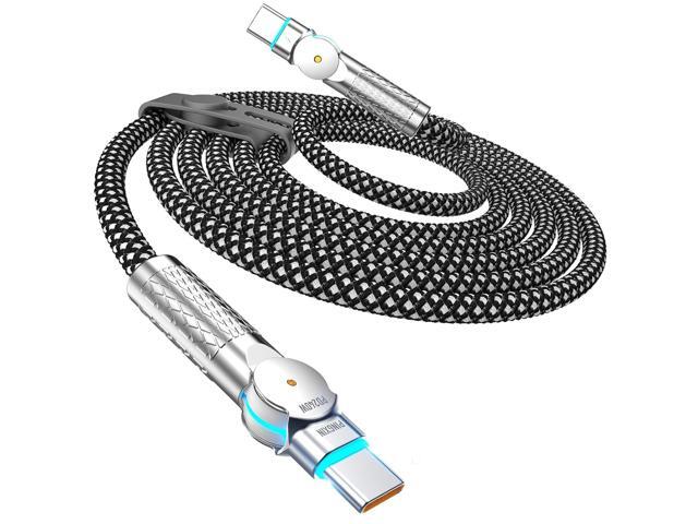 USB C to USB C Cable 6.6ft 240W, 180°Rotating USB C Cable Braided Type C Charger Cable Fast Charge for iPhone 16/16Pro/16Plus/16ProMax,MacBook...