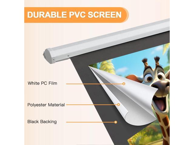 YODOLLA 120 inch Projector Screen Motorized,4:3 HD Retractable Electric Projector Screen 4K 3D Wall Mounted Ceiling Automatic Projection Screen...