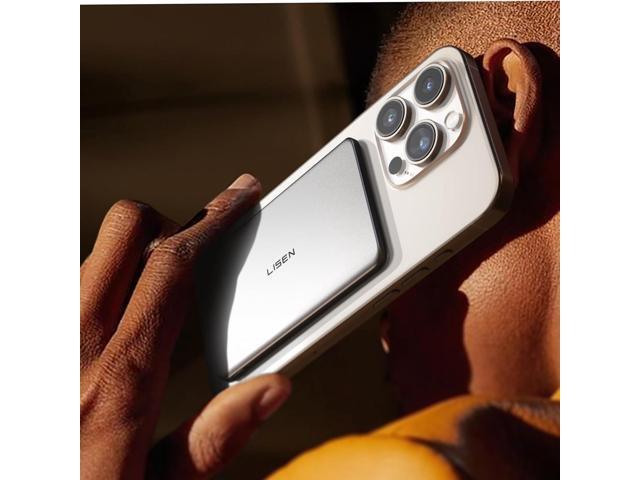 LISEN 0.3 Ultra Slim MagSafe Portable Charger,5000mAh Wireless Card Slim MagSafe Battery Pack,Labor Day Travel Essential iPhone...