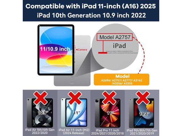 OKP Case for iPad 11 inch (A16) 2025/ iPad 10th Generation 10.9'' 2022, Heavy Duty Shockproof Rugged 11th/ 10 th Gen Protective Cover with Pencil...