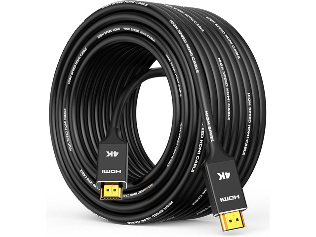 Capshi 4K Long HDMI Cable 50ft/15M, in-Wall CL3 Rated HDMI Cable 2.0 Support (HDR10 8/10bit 18Gbps HDCP2.2 ARC) High Speed HD Shielded Cord...