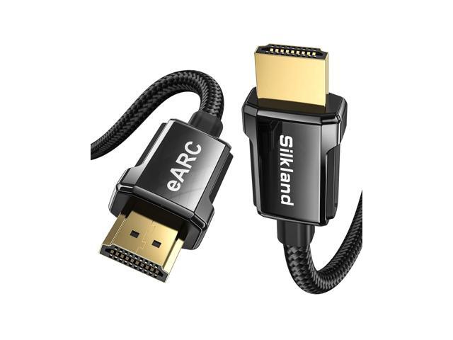 Silkland 8K HDMI ARC/eARC Cable 2.1 for Soundbar 6.6ft, 8K@60Hz 4K@120Hz High Speed HDMI Cord for Home Theater, 48Gbps, Dolby Atoms, DTS:X...