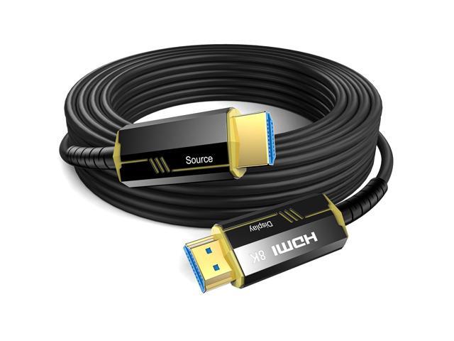 Fiber Optic HDMI Cable 50FT, 8K (HDMI 2.1,48Gbps) Ultra High Speed HDMI Cord with Gold Plated Connectors, 8K@60Hz 4K@120Hz, Compatible for PS4/5 PC...