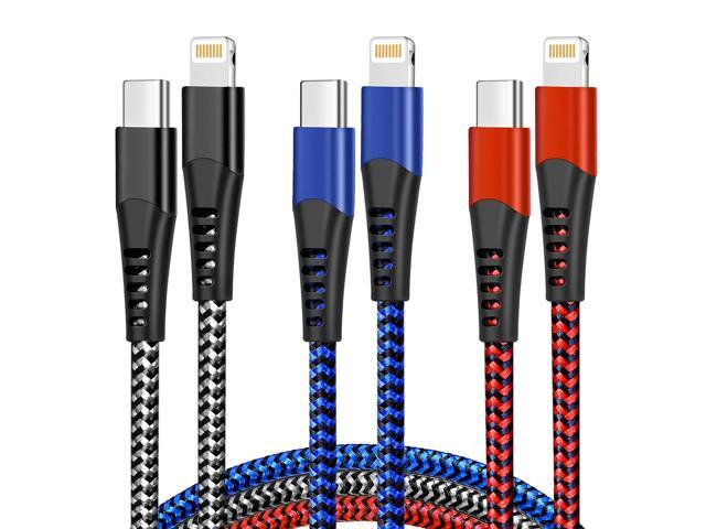 cugunu USB C to Lightning Cable 3 Pack 6FT iPhone Charger Apple MFi Certified Power Delivery Fast Charging Cord Compatible with iPhone...