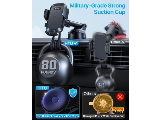 2025 Ultimate Car Phone Mount80+LBS Strongest Suction & Military-GradePatent & Safety Certs Cell Phone Holder Truck Stand for Dashboard Windshield...