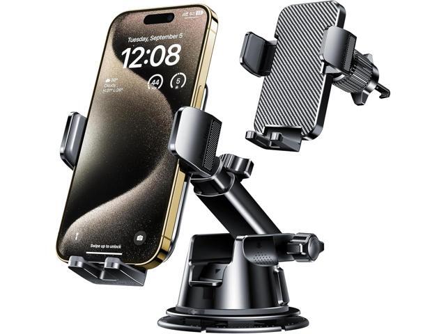 Qifutan Dash Mounted Holders Phone Holders for Your Car Phone Mount for Car Windshield Dashboard Air Vent Universal Desk Mounts Hands Free...
