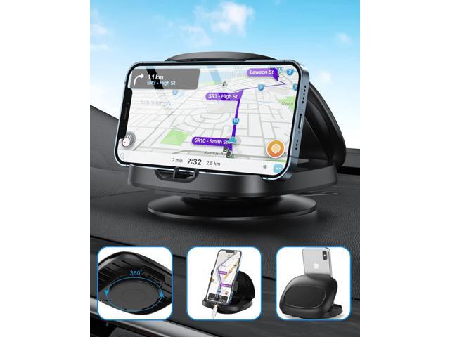 Phone Mount for Car, 360° Rotatable Dashboard Horizontal & Vertical Viewing Cell Phone Holder, Washable Reusable Car Phone Mount, for iPhone...