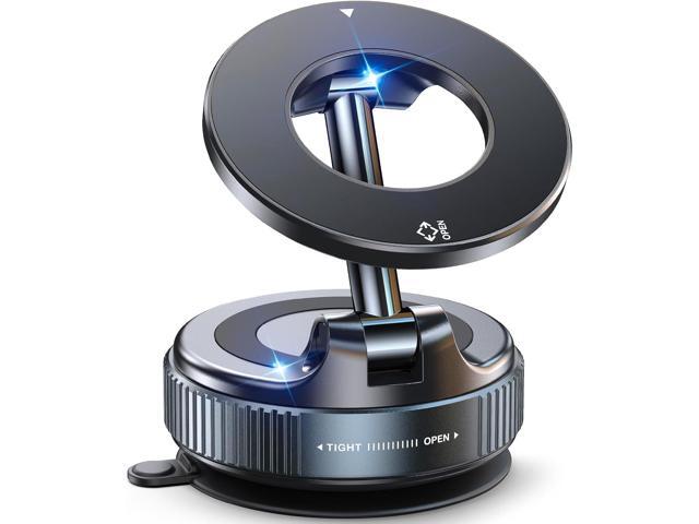 Magnetic Suction Cup Phone Mount for Magsafe, 360° Adjustable Magnetic Car Phone Holder, Pocket Size Foldable Car Mount, Cell Phone Holders for...