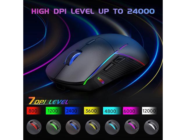 FFJ Wireless Gaming Mouse, 24000 DPI, Tri-Mode 2.4G/USB-C/Bluetooth 5.3 Gaming Mouse Wireless, RGB Programmable Mouse Gamer, 75Hrs Battery Life,...