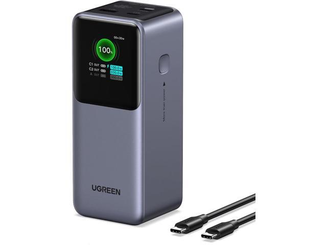 UGREEN Nexode Power Bank 20000mAh 130W Portable Charger 72Wh PD Fast Charging 3-Port USB C Battery Pack with TFT Smart Display for...